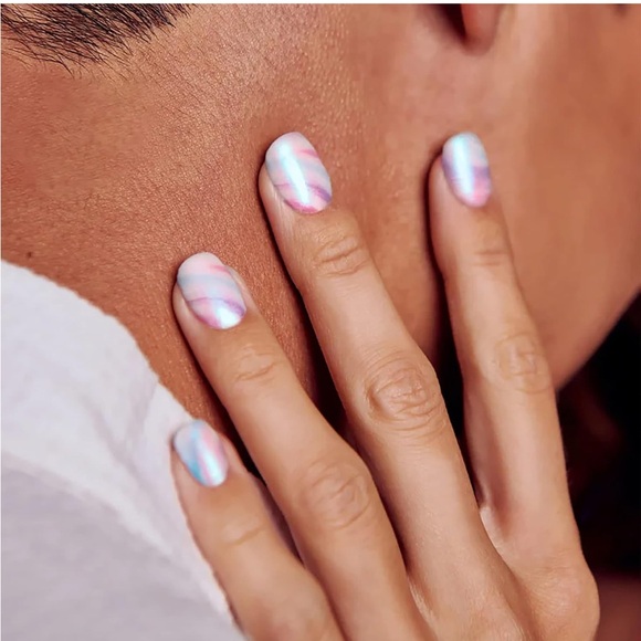 *Retired* Color Street: Cotton Candy Swirl | Pastel Pink Blue Duochrome Spring - Picture 5 of 14